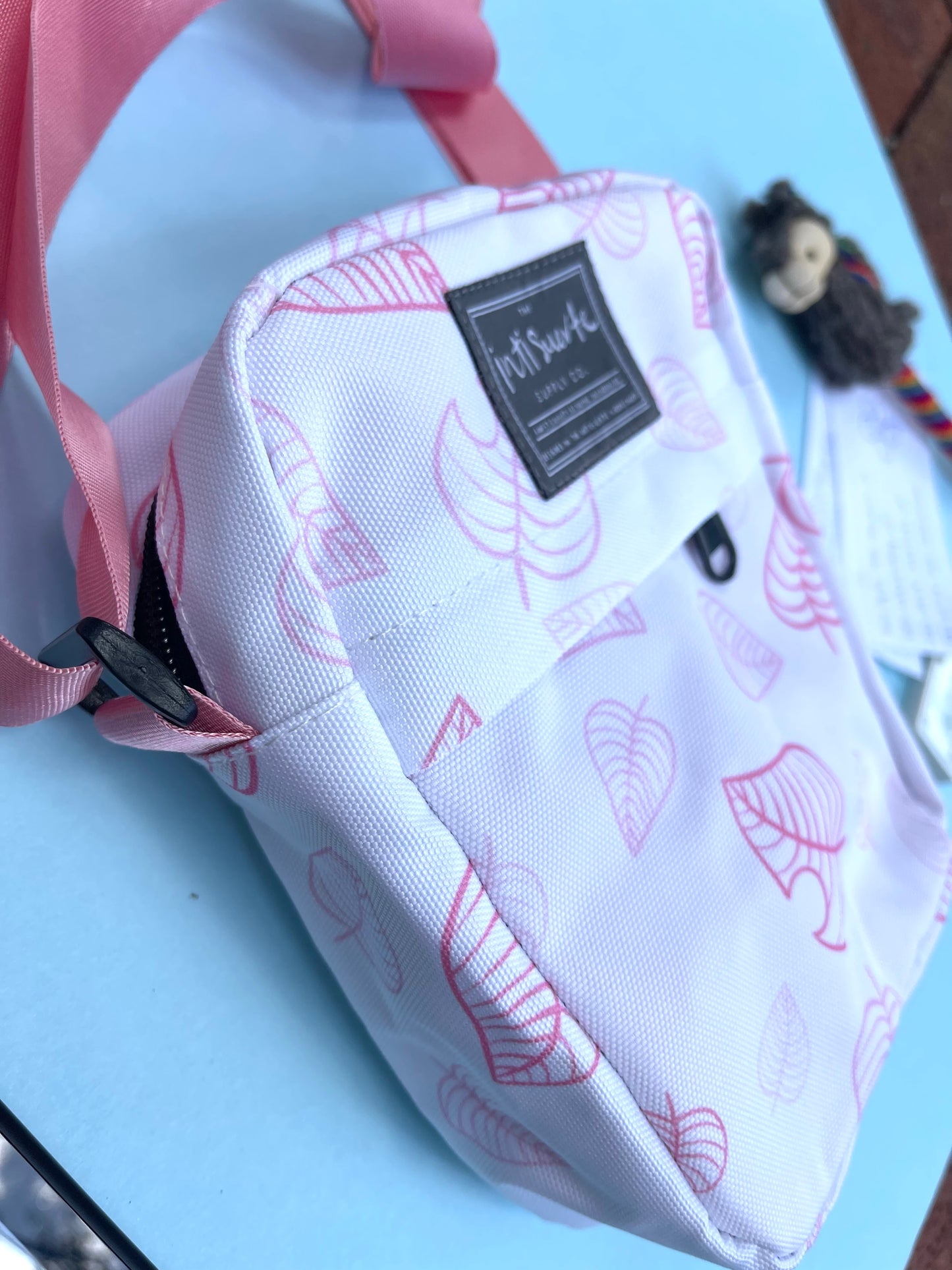 Animal Crossing Pink Canvas Side Bag